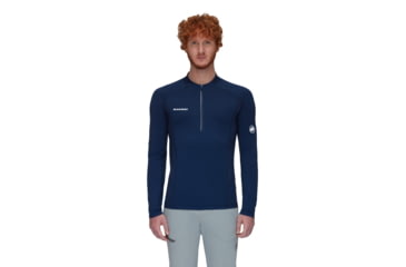 Image of Mammut Aenergy FL Half Zip Longsleeve - Mens, Marine, Large, 1016-01330-5118-115