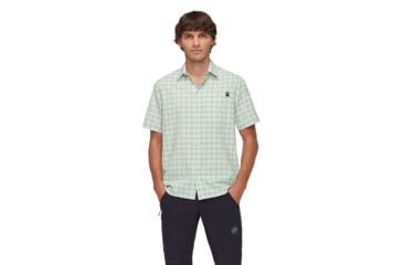 Image of Mammut Lenni Shirt - Mens, Silver Sage-Strata, M, 1015-01471-1303-114