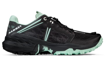 Image of Mammut Sertig TR Low Running Shoe - Mens, Black/Neo Mint, 10.5US, 3030-04940-00733-1105