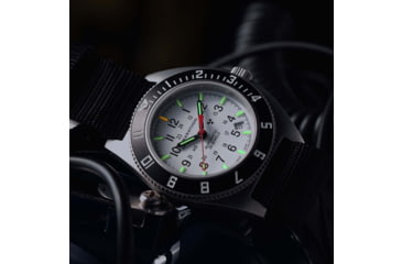 Image of Marathon Arctic Steel Navigator w/ Date Automatic Unisex Watches, 41mm, Sapphire, Ballistic Nylon Strap, Black, WW194030SS-0501