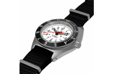 Image of Marathon Arctic Steel Navigator w/ Date Automatic Unisex Watches, 41mm, Sapphire, Nylon Defstan Strap, Black, WW194030SS-0503