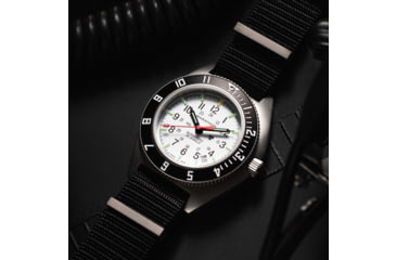 Image of Marathon Arctic Steel Navigator w/ Date Automatic Unisex Watches, 41mm, Sapphire, Nylon Defstan Strap, Black, WW194030SS-0503