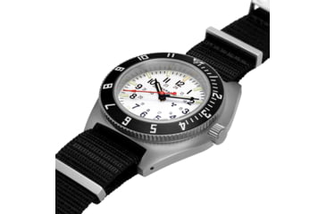 Image of Marathon Arctic Steel Navigator W/ Date On Nylon Defstan Watch, White, 41mm, WW194013SS-0503