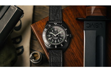 Image of Marathon Limited 250 Edition SSNAV-D Auto Unisex Watch, 41mm Case Diameter, Bi-Directional Bezel, Black Leather Strap, WW194030AN-US250
