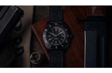 Image of Marathon Limited 250 Edition SSNAV-D Auto Unisex Watch, 41mm Case Diameter, Bi-Directional Bezel, Black Leather Strap, WW194030AN-US250