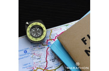 Image of Marathon Clip-On Wrist Compass w/ Glow in The Dark Bezel, Black, 1 x 1.2 x .5 in, CO194005-BK