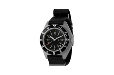 Image of Marathon Steel Navigator Watch w/ Date SSNAV-D On Defstan Nylon, Black, 41 mm, WW194013SS-0103