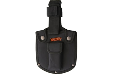 Image of Marbles Chopper with Sheath, 13.63in Overall, 4.25in Orange Finish SS Axe Head With 5in Cutting Edge, Wood Handle, Braided Orange Cord Lanyard, Black Nylon Sheath, MR557 / CHOPPER