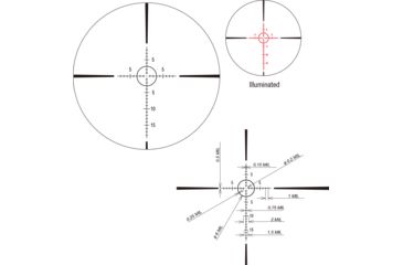 Image of March Scopes 1X-8X24, Tactical Turret Rifle Scope, Fmc-3 Reticle, With Illumination, Black, NSN None, D8V24FIML-FMC-3