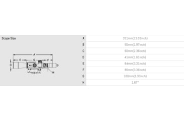 Image of March Scopes 4X-40X52mm Tactical Turret Rifle Scope, FML-TR1 Reticle, With Illumination, Black, D40V52GFIML10 FML-TR1