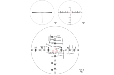 Image of March Scopes 4X-40X52mm Tactical Turret Rifle Scope, FMA-3 Reticle, With Illumination, Black, D40V52GFIMA FMA-3
