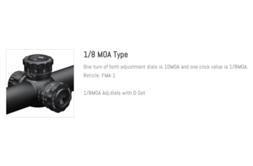 Image of March Scopes 5X-40X56mm Genll, Tactical Turret Rifle Scope, FMA-2 Reticle, 34mm Tube, FFP, Black, D40V56FMA8-G2 FMA-2