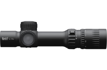 Image of March Scopes March-F Normal 1-10x24mm LPVO 30mm Tube Rifle Scope w/Custom Unimount, First Focal Plane, DR-TR1FB Reticle, Black, D10SV24FDIMLN-P-DR-TR1FB