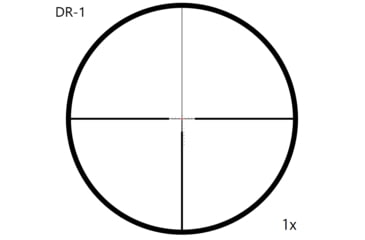 Image of March Scopes Tactical Turret Rifle Scope, 1-10x24mm, 30mm tube, DR-1 Reticle, w/6-level Illumination, w/Custom Unimount, Black, NSN None, D10SV24FIML-P DR-1 Reticle