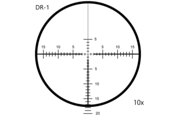 Image of March Scopes Tactical Turret Rifle Scope, 1-10x24mm, 30mm tube, DR-1 Reticle, w/6-level Illumination, w/Custom Unimount, Black, NSN None, D10SV24FIML-P DR-1 Reticle