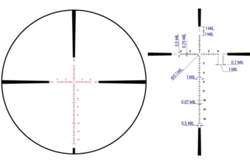 Image of March Scopes Normal Turrets 3-24x52mm Rifle Scope, 30mm Tube, First Focal Plane, FML-1 Reticle, MIL, Black, D24V52FIMLNFML-1 Reticle