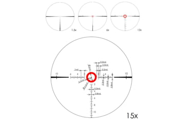 Image of March Scopes Tactical Turret Rifle Scope, 1.5X-15X42mm, FFP, FML-4 Rew/ 6-level Illumination, Black, D15V42FIMLX FML-4 Reticle