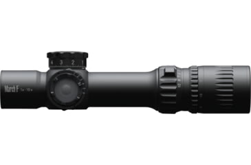 Image of March Scopes Shorty Tactical Turret 1-10x24mm Rifle Scope, 30mm Tube, First Focal Plane, DR-TR1 Reticle, Black, D10SV24FDIML (DR-TR1 Reticle)