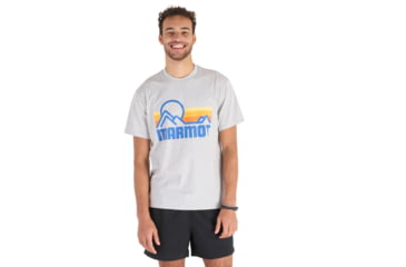 Image of Marmot Coastal Short Sleeve Tee - Mens, Light Grey Heather, Medium, M14253-8626-M