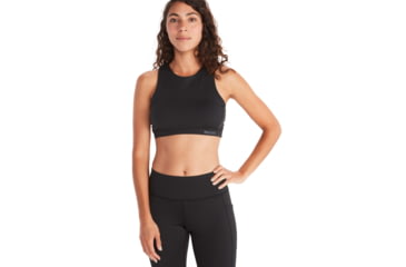 Image of Marmot Leda Sports Bra - Womens, Black, XS, M12625-001-XS