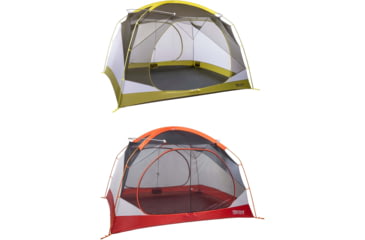 Image of Marmot Limestone Tent - 4 Person, Green Shadow/Moss, Orange Spice/Arona