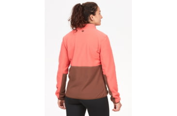 Image of Marmot Rocklin Full Zip Jacket - Womens, Grapefruit/Pinecone, Medium, M12402-22519-M