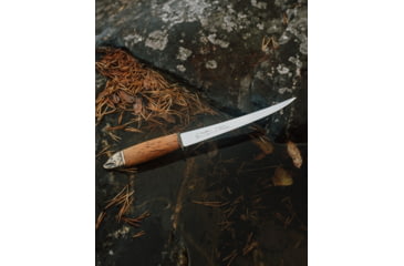 Image of Marttiini Salmon Fillet Fixed Blade Knife, 7.4in, X46Cr13, Finnish Heat-Treated Curly Birch, 552017