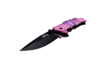 Image of Master USA Drop Point Spring Assisted Knife, 3.5 in, 3Cr13 Stainless Steel Stainless Steel, Pink Camo, MU-A001PK