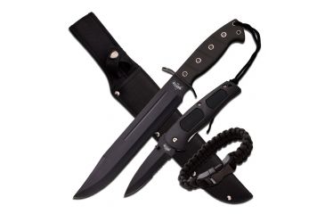 Image of Master USA Fixed Blade, 15in, Stainless Steel Blade, Black Rubberized Nylon Fiber Handle MU-1143BK