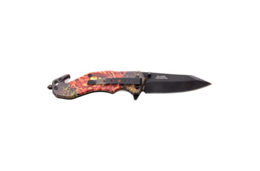 Image of Master USA Tanto Spring Assisted Knife, 3.75 in, 3Cr13 Stainless Steel Stainless Steel, Black/Yellow Eye, MU-A118DR