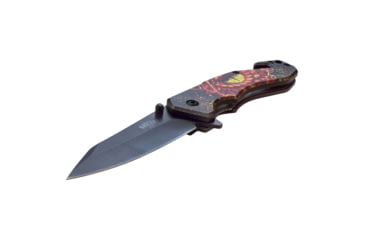 Image of Master USA Tanto Spring Assisted Knife, 3.75 in, 3Cr13 Stainless Steel Stainless Steel, Black/Yellow Eye, MU-A118DR