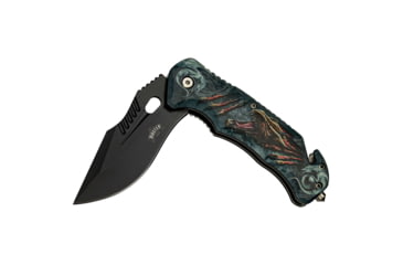 Image of Master USA Tanto Spring Assisted Knife, 3.75 in, 3Cr13 Stainless Steel Stainless Steel, Grey/Yellow Dragon, MU-A116O