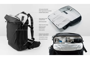 Image of Matador 35L GlobeRider Travel Backpack, Black, MATGR35001BK