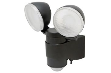 Image of MAXSA Battery-Powered Motion-Activated Dual Head LED Security Spotlight, Black 43218