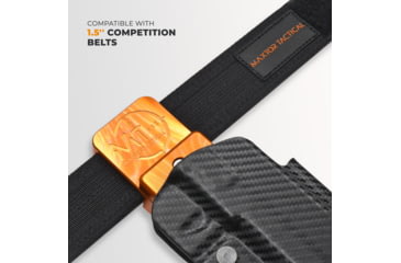 Image of Maxtor Tactical Alloy Competition Kydex OWB Holster, H&amp;K VP9L, Right, Carbon Fiber/Orange, ACHOR-VP9L-CF
