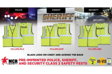 Image of MCR Safety Class 2, Economy, Mesh, Silkscreened Sec - VCL2MLSECL