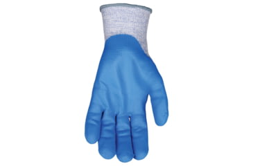 Image of MCR Safety Cut Pro 10 Gauge Dyneema Diamond Technology/Steel Shell Cut Resistant Work Gloves, Nitrile Foam Coated Palm and Fingertips, Blue/Blue, Medium, 9672DT5M