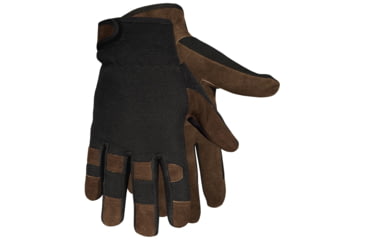 Image of MCR Safety HyperFit Mechanics Work Gloves, Synthetic Leather Palm, Reflective Logo on Back, Super Stretch Knuckle Fabric, Brown, Small, 920S