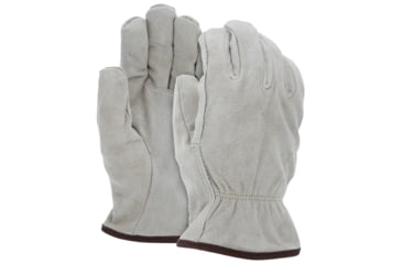 Image of MCR Safety Leather Driver Work Gloves, Insulated Premium Split Cow Leather, Fleece Lined, Straight Thumb, Tan, Medium, 3150M