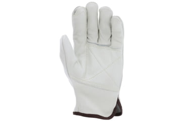 Image of MCR Safety Leather Drivers Work Gloves, Select Grade Grain Cow, Double Palm with Wing Thumb, Beige, Medium, 32113DPM
