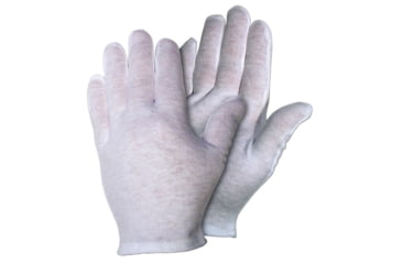 Image of MCR Safety Medium Weight 100% Cotton Lisle Inspectors Gloves, Large, White, Straight Thumb, Ambidextrous, 8620C