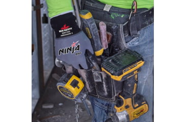 Image of MCR Safety Ninja BNF Work Gloves, 15 Gauge Nylon/Spandex Shell, NFT Coated Palm and Fingertips, Black/Gray, X - Large, N96790XL