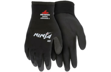 Image of MCR Safety Ninja Ice Insulated Work Gloves, 15 Gauge Nylon with Acrylic Terry Interior, Black, X - Large, N9690XL