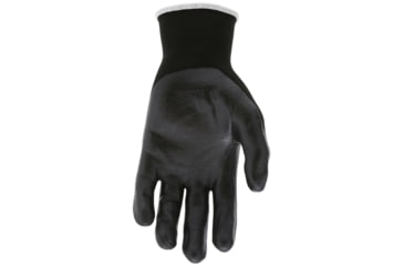 Image of MCR Safety Ninja X Work Gloves, 15 Gauge Nylon/Lycra Blended Shell, Bi-Polymer Coated Palm and Fingertips, Black, Small, N9674S