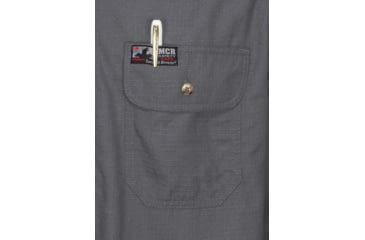 Image of MCR Safety Summit Breeze Flame Resistant Shirt, 5.5oz Inherent Blend, Long Sleeve with Vented Underarms and Back, CAT 2, Gray, S, SBS1001S