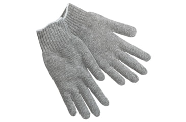 Image of MCR Safety String Knit Work Gloves, 7 Gauge Regular Weight, Cotton/Polyester, Gray, X - Small, 9637XSM