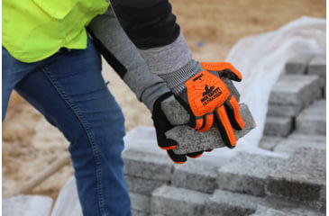 Image of MCR Safety UltraTech Mechanics Gloves, Cut Pro 13 Gauge HyperMax Shell with Sandy Nitrile Foam Palm and Fingertips, Black/Salt and Pepper, Large, UT1952L