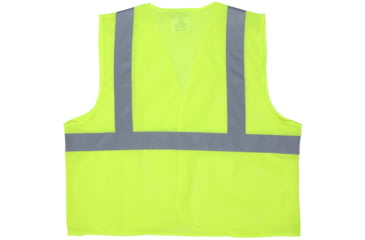 Image of MCR Safety V2CL2MLXL Hi Vis Reflective Safety Vest, ANSI Type R Class 2, Mesh with 2in Silver Stripes, Hook and Loop Front Closure, Fluorescent Lime, XL, V2CL2MLXL