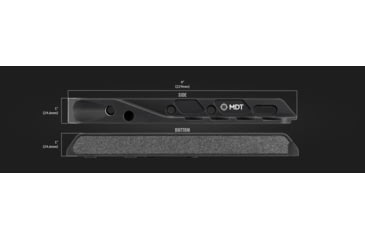 Image of MDT 106385-BLK Baker Wings Black 6061-T6 Aluminum 9 X 1 X