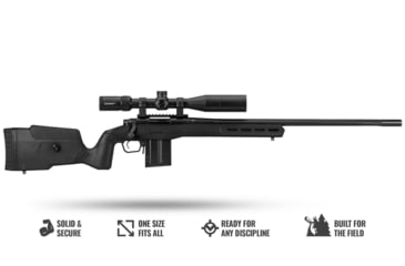 Image of MDT Field Stock Tikka T3 Chassis System, Right Hand, Black, 105827-BLK